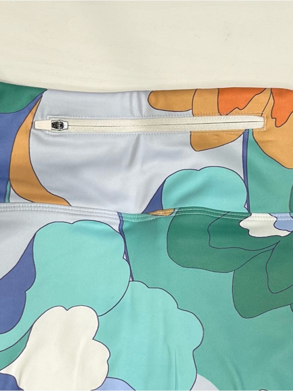 Savvi Floral Print Tennis Pickleball Skort Size Medium- Blue, Teal & Orange - Picture 8 of 8